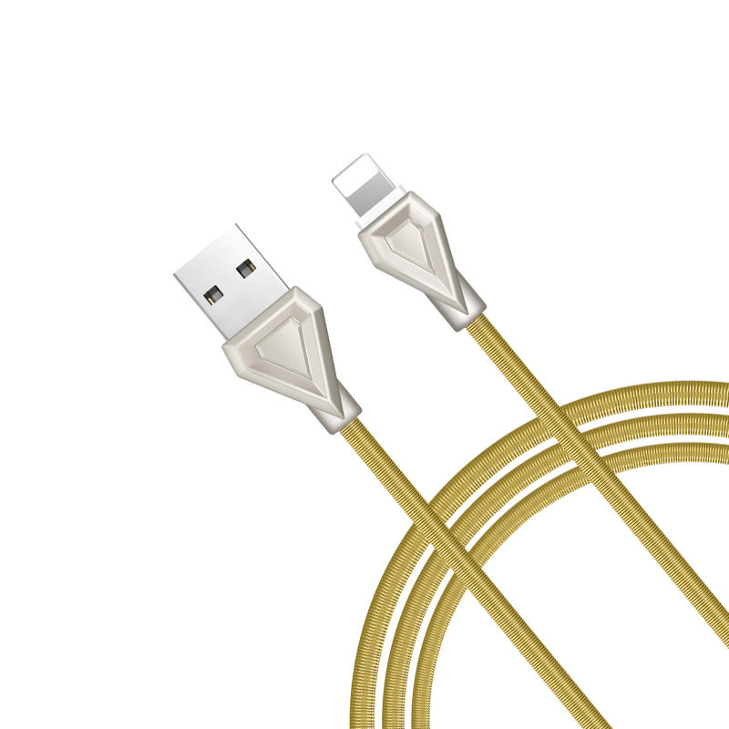 Hoco U25 Golden armor lightning charging cable(L=1M)