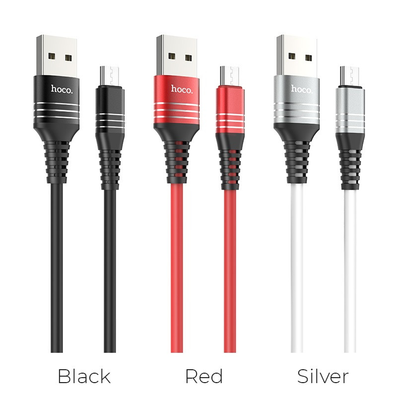 Hoco U46 Tricyclic silicone charging data cable for micro
