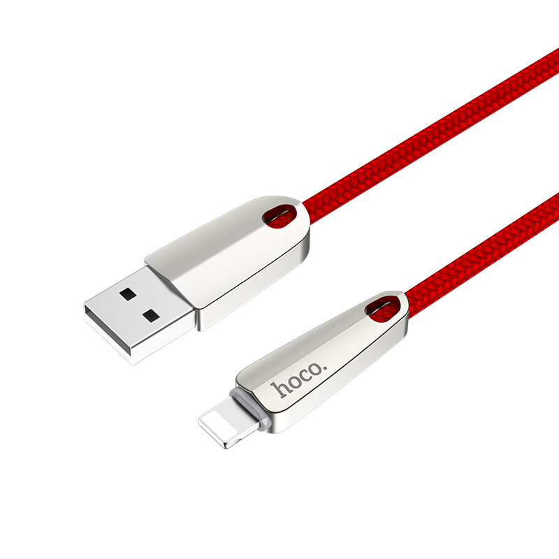 Hoco U35 Space shuttle smart power off lightning charging data cable（L=1.2)