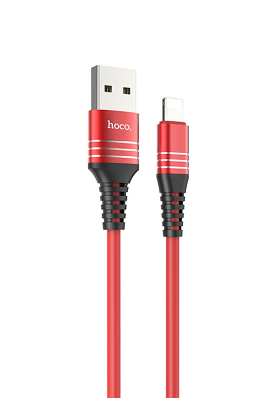 Hoco U46 Tricyclic silicone charging data cable for lightning