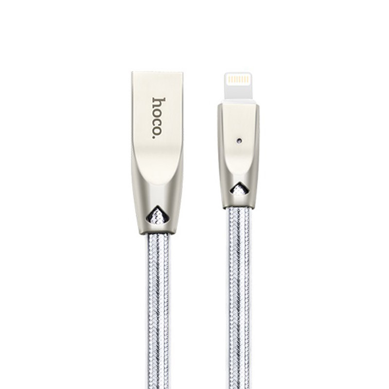 Hoco U9 Zinc Alloy Jelly Knitted Lightning Charging Cable（L=2)