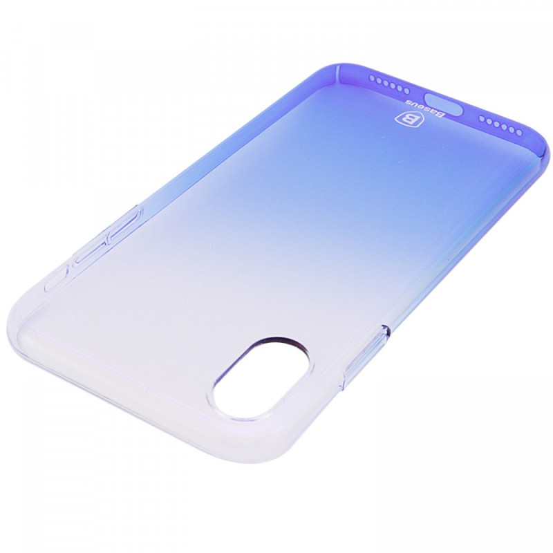 Baseus Glaze Case For iPX Transparent blue